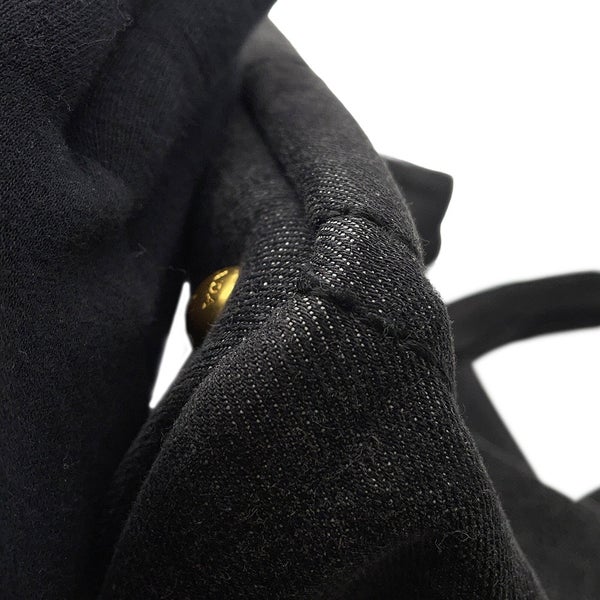 プラダ トートバッグ カナパ CANAPA デニム B2642B PRADA 2wayショルダーバッグ 黒