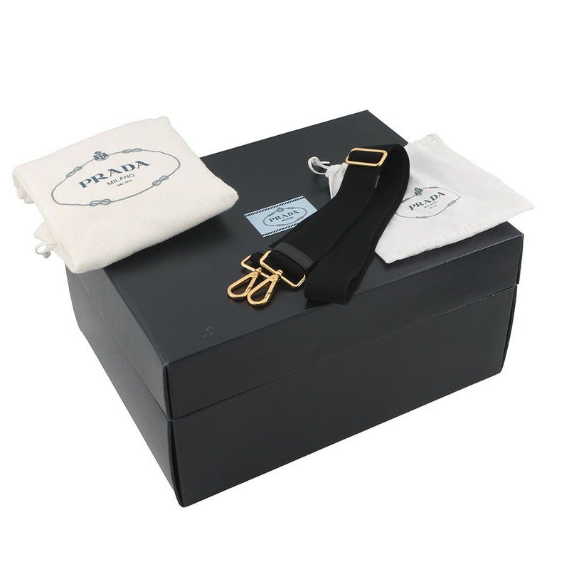 プラダ トートバッグ カナパ CANAPA デニム B2642B PRADA 2wayショルダーバッグ 黒