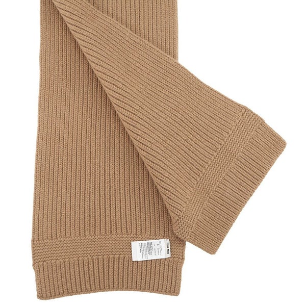 ミュウミュウ マフラー ロゴ ウールニットスカーフ ヴァージンウール カシミヤ 5FS048 Miu Miu