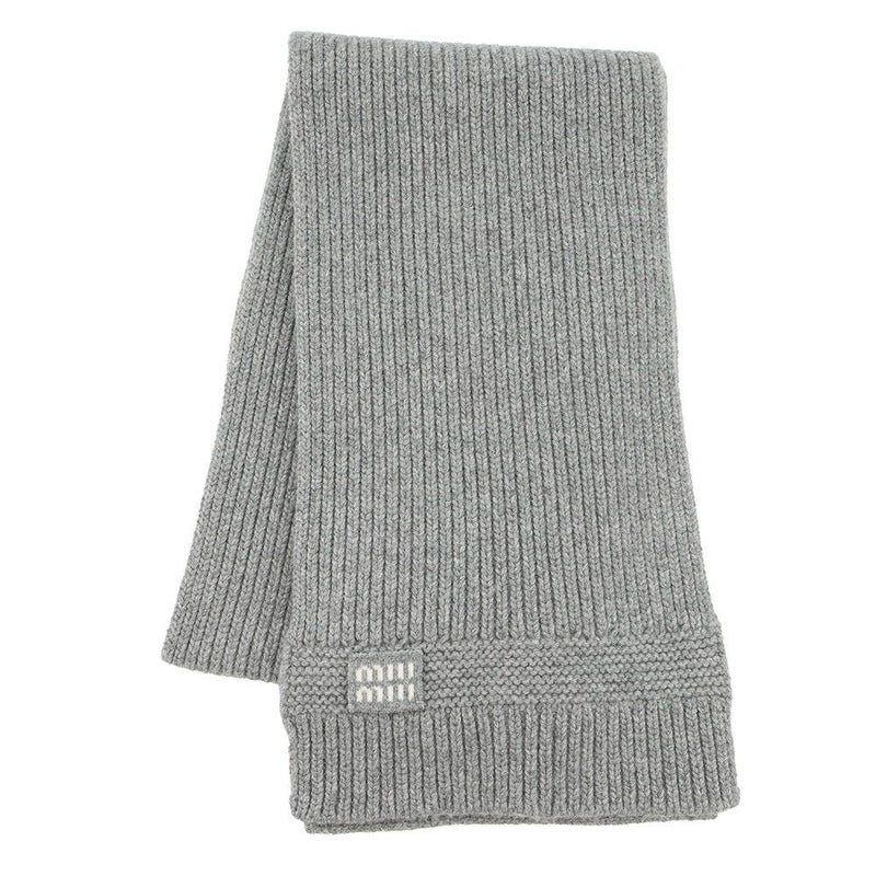 ミュウミュウ マフラー ウールニットスカーフ バージンウール カシミヤ 5FS048 Miu Miu