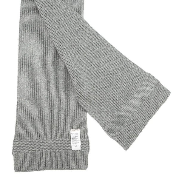 ミュウミュウ マフラー ウールニットスカーフ バージンウール カシミヤ 5FS048 Miu Miu