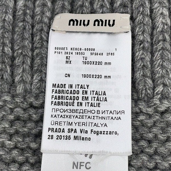 ミュウミュウ マフラー ウールニットスカーフ バージンウール カシミヤ 5FS048 Miu Miu