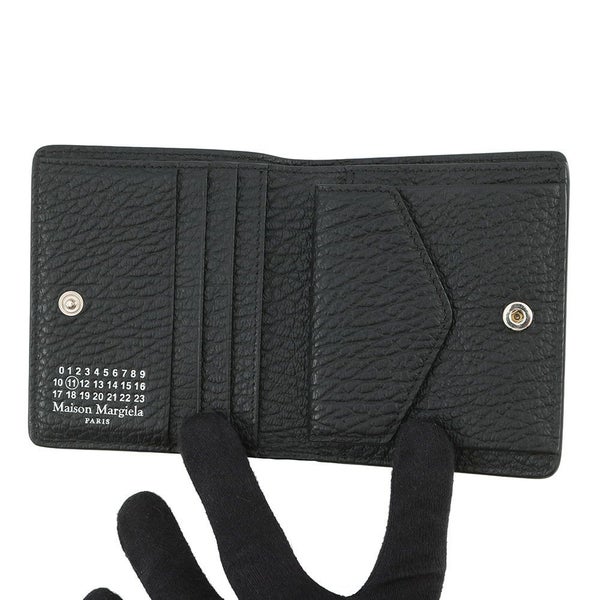 メゾンマルジェラ 二つ折り財布 4ステッチ ウォレット カーフレザー S56UI0140 Maison Margiela 黒