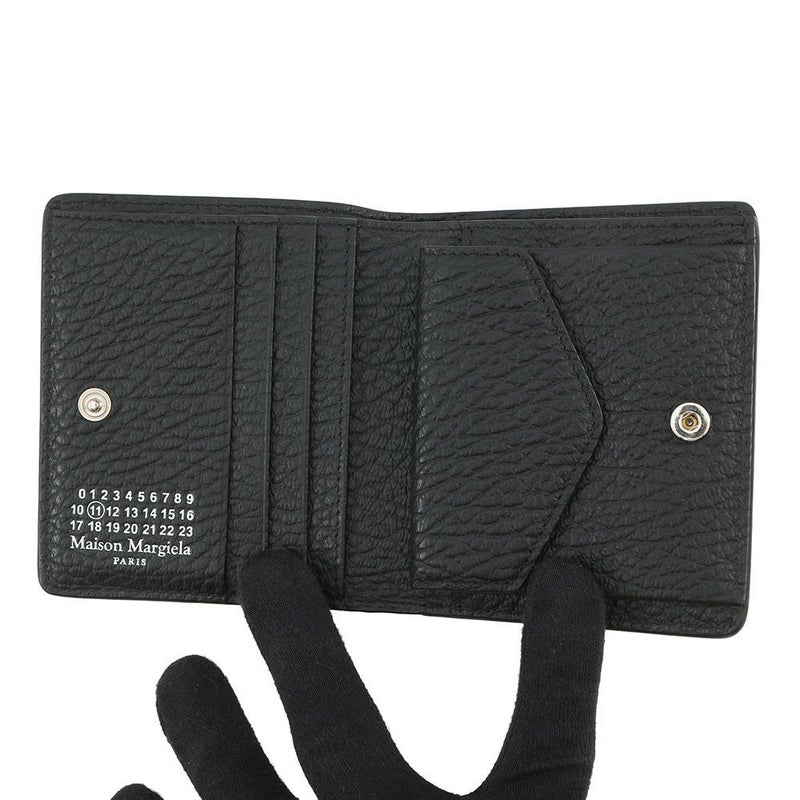 メゾンマルジェラ 二つ折り財布 4ステッチ ウォレット カーフレザー S56UI0140 Maison Margiela 黒