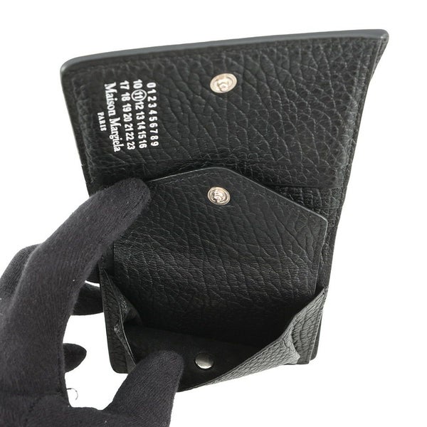 メゾンマルジェラ 二つ折り財布 4ステッチ ウォレット カーフレザー S56UI0140 Maison Margiela 黒