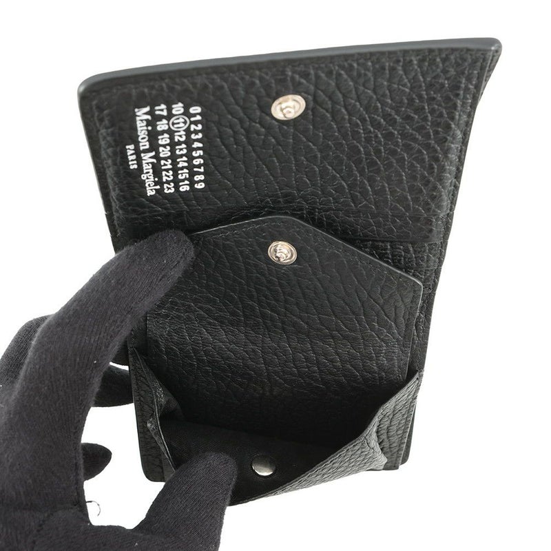 メゾンマルジェラ 二つ折り財布 4ステッチ ウォレット カーフレザー S56UI0140 Maison Margiela 黒