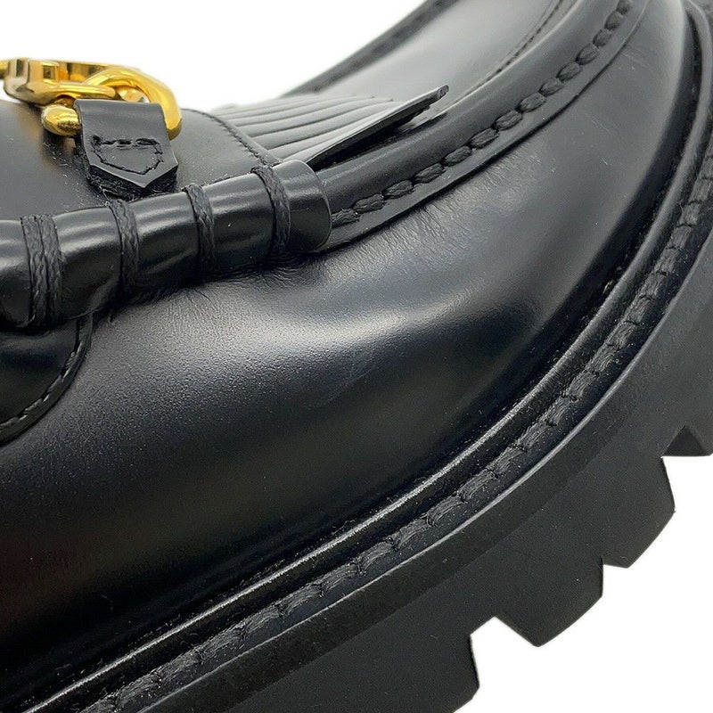 セリーヌ ローファー トリオンフチェーン マーガレット レディースサイズ37 レザー 344893602C CELINE 靴 黒