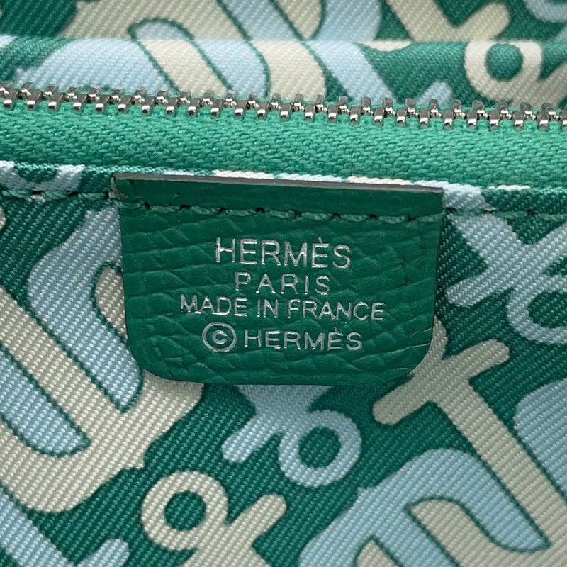 エルメス コインケース アザップコンパクト シルクイン ヴェールヴェルティゴ/シルバー金具 エプソン B刻印 財布