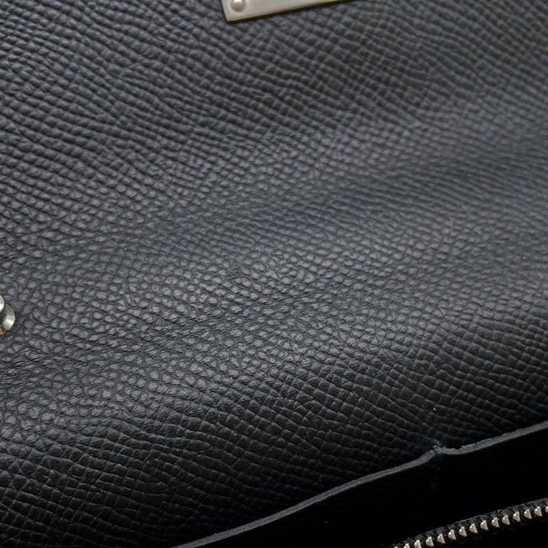 エルメス ケリーウォレット ロング トゥーゴー ブラック/シルバー金具 エプソン K刻印 HERMES 黒