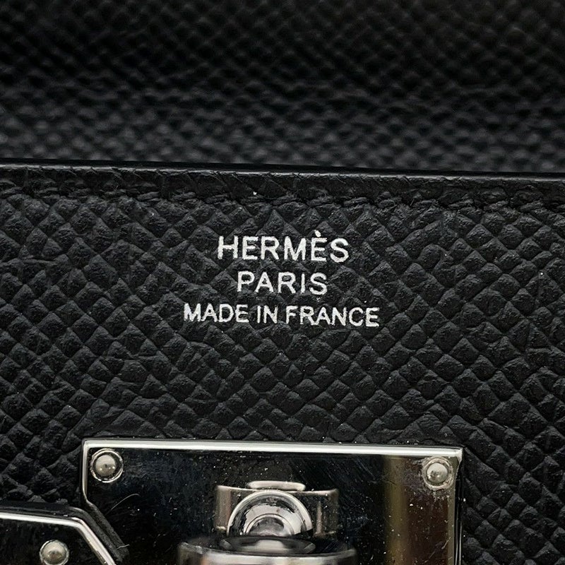 エルメス ケリーウォレット ロング トゥーゴー ブラック/シルバー金具 エプソン K刻印 HERMES 黒