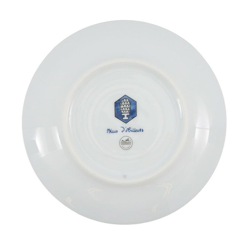 エルメス ティーカップ&ソーサーセット ブルー ダイユール Bleus d'Ailleurs 2客セット 200ml HERMES 食器 ぺア 白