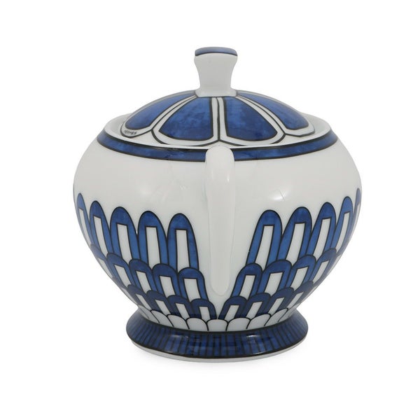 エルメス シュガーポット ブルー ダイユール 陶器 HERMES 砂糖ケース 食器