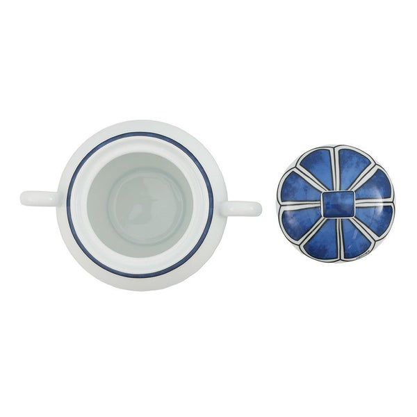 エルメス シュガーポット ブルー ダイユール 陶器 HERMES 砂糖ケース 食器