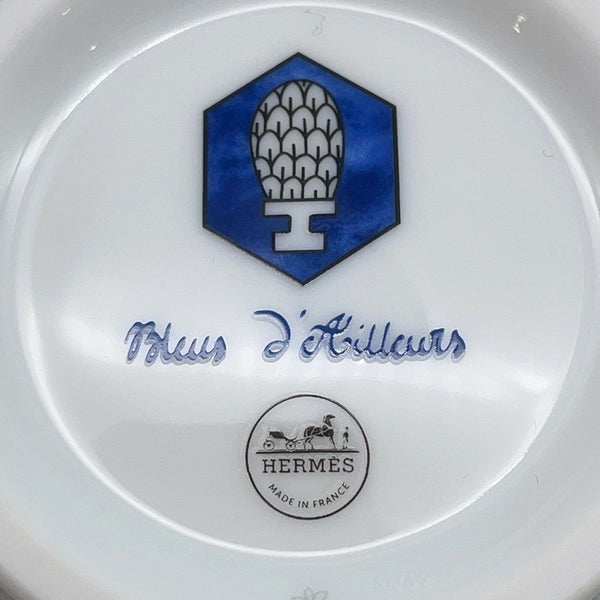 エルメス シュガーポット ブルー ダイユール 陶器 HERMES 砂糖ケース 食器
