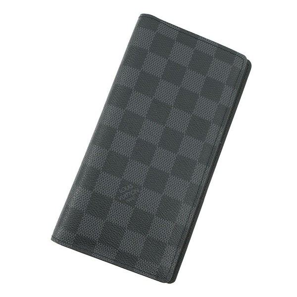 ルイヴィトン 長財布 ダミエ・グラフィット ポルトフォイユ・ブラザ N62665 LOUIS VUITTON ヴィトン 財布 メンズ 黒