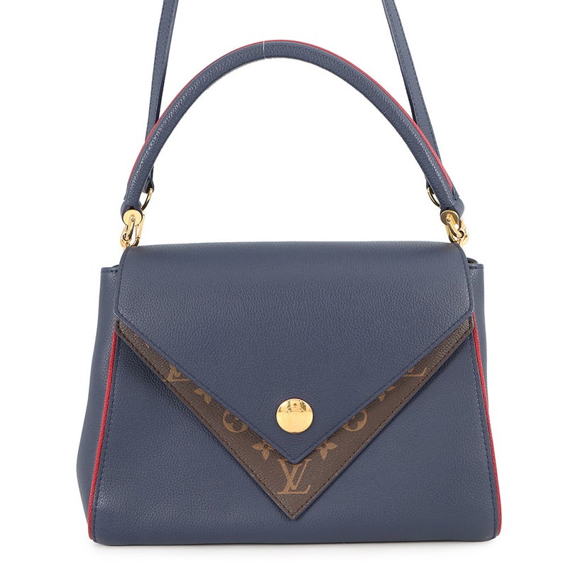 ルイヴィトン ハンドバッグ カーフレザー/モノグラム ドゥブルV M55022 LOUIS VUITTON ヴィトン バッグ 2way ショルダー