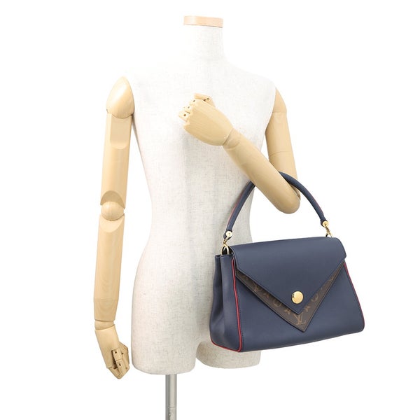 ルイヴィトン ハンドバッグ カーフレザー/モノグラム ドゥブルV M55022 LOUIS VUITTON ヴィトン バッグ 2way ショルダー
