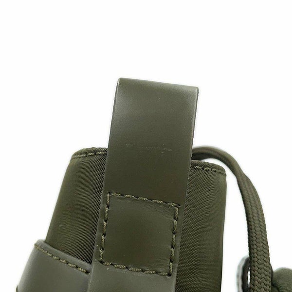 プラダ ブーツ モノリス ポーチ付き コンバットブーツ レディースサイズ36 1/2 1T255M PRADA 靴 グリーン系