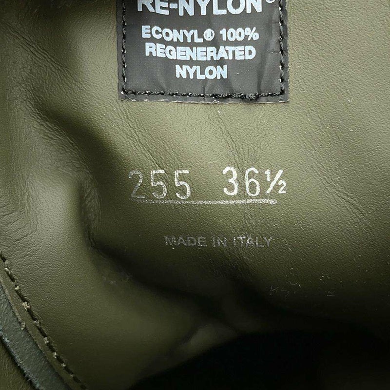 プラダ ブーツ モノリス ポーチ付き コンバットブーツ レディースサイズ36 1/2 1T255M PRADA 靴 グリーン系