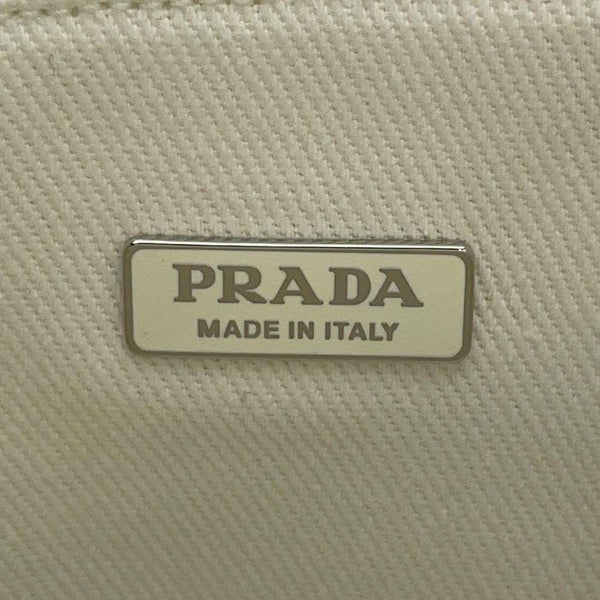 プラダ ハンドバッグ トライアングルロゴ ドット キャンバス 1BG382 PRADA 2wayショルダー 黒 白