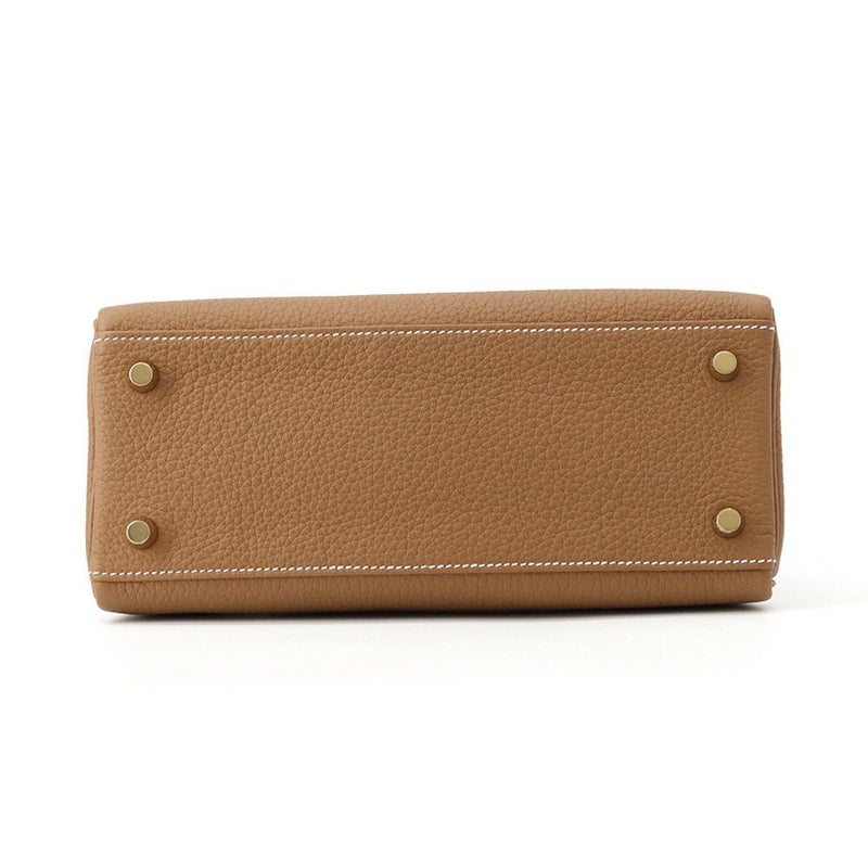エルメス ハンドバッグ ケリー25 内縫い ゴールド/ゴールド金具 トゴ K刻印 ２wayショルダー