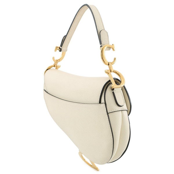 クリスチャン・ディオール ハンドバッグ サドルバッグ ミニ レザー M0447CWVG Christian Dior 白