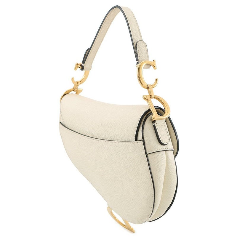 クリスチャン・ディオール ハンドバッグ サドルバッグ ミニ レザー M0447CWVG Christian Dior 白