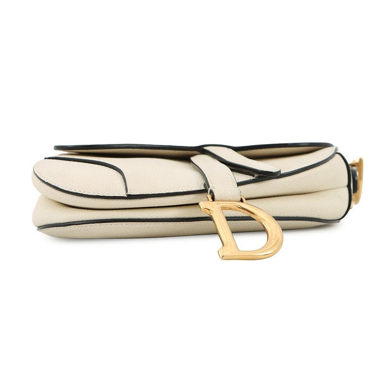 クリスチャン・ディオール ハンドバッグ サドルバッグ ミニ レザー M0447CWVG Christian Dior 白