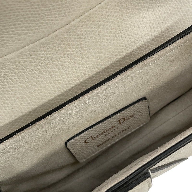 クリスチャン・ディオール ハンドバッグ サドルバッグ ミニ レザー M0447CWVG Christian Dior 白