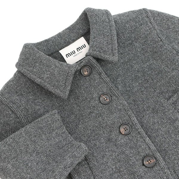 ミュウミュウ カーディガン ロゴ クロップド丈 レディースサイズ36 MMJ113 Miu Miu トップス