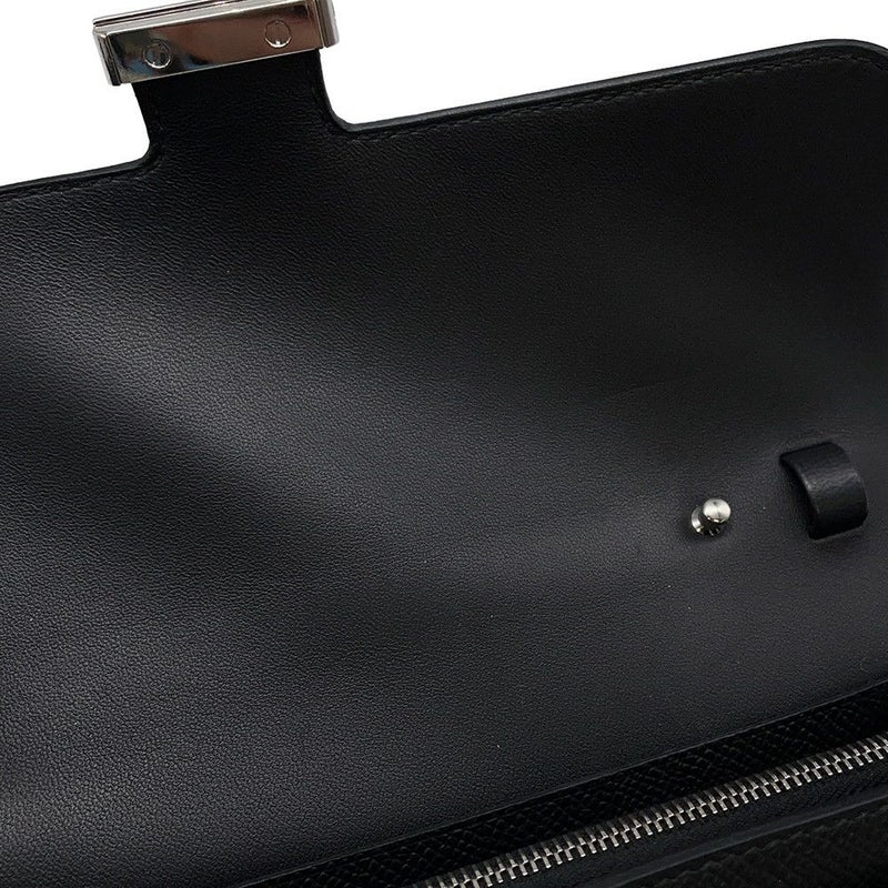 エルメス 長財布 コンスタンス トゥーゴー ロング ブラック/シルバー金具 エプソン W刻印 財布 黒