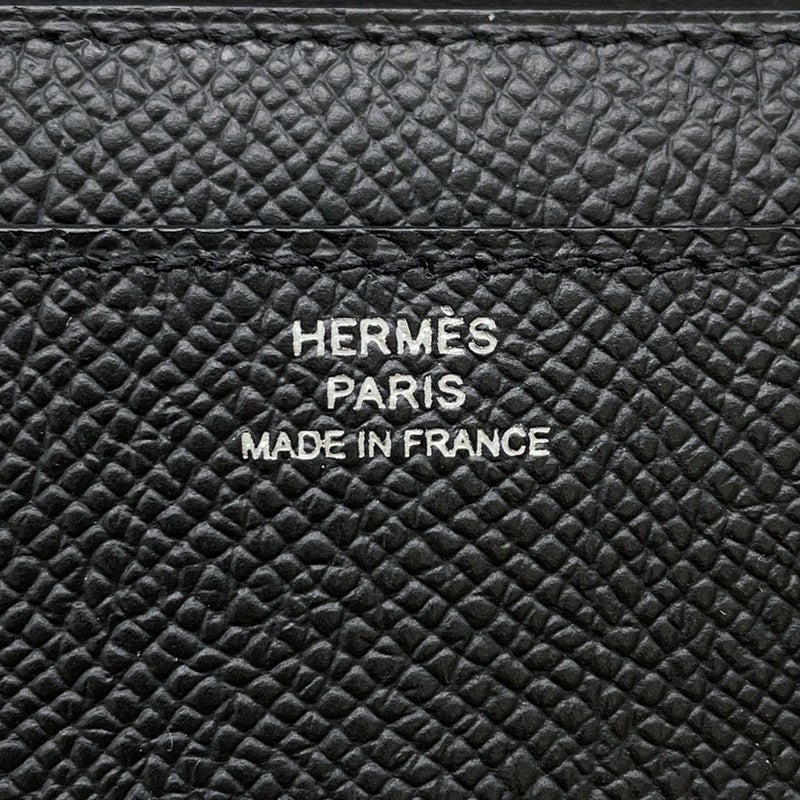 エルメス 長財布 コンスタンス トゥーゴー ロング ブラック/シルバー金具 エプソン W刻印 財布 黒