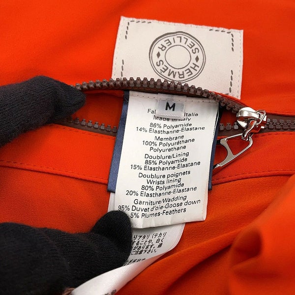 エルメス ダウンジャケット レザー セリエ ナイロン レディースサイズM HERMES アウター