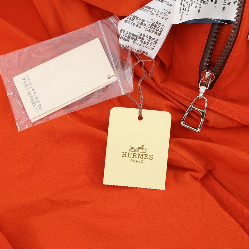 エルメス ダウンジャケット レザー セリエ ナイロン レディースサイズM HERMES アウター