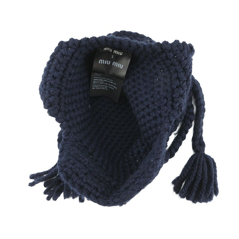 ミュウミュウ ニット帽 トラッパーハット ヴァージンウール 5HC385 Miu Miu 帽子