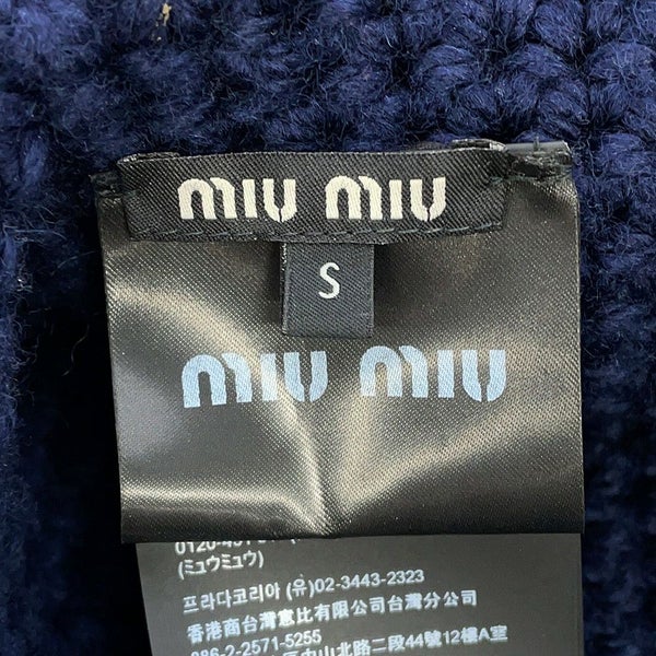 ミュウミュウ ニット帽 トラッパーハット ヴァージンウール 5HC385 Miu Miu 帽子