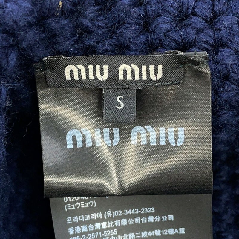 ミュウミュウ ニット帽 トラッパーハット ヴァージンウール 5HC385 Miu Miu 帽子