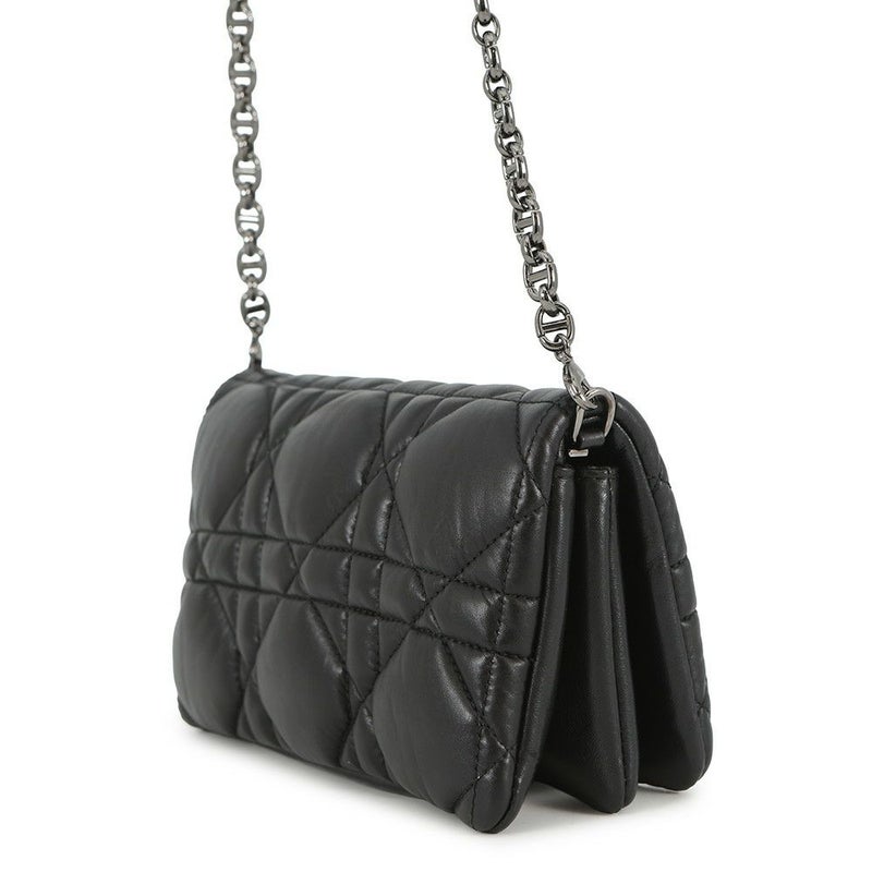 クリスチャン・ディオール チェーンショルダーバッグ Caro カロ ポーチ マクロカナージュ S5135UNGX Christian Dior 黒