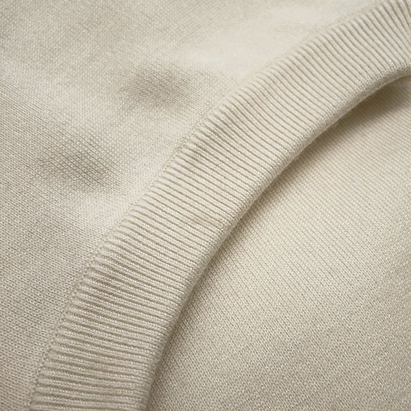 エルメス ニット ショートスリーブ パルフロワ・リミックス モチーフ シルク カシミヤ レディースサイズ36 白