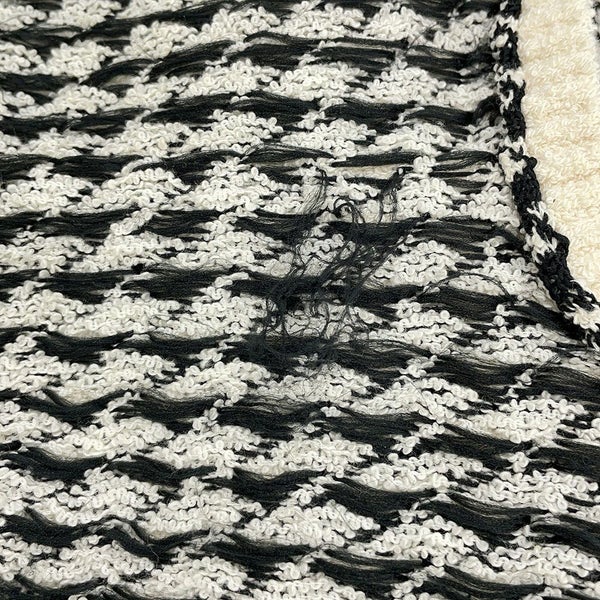 クリスチャン・ディオール ニット 千鳥格子 ツインセット アンサンブル レディースサイズ34 354W05AM324 トップス 白 黒