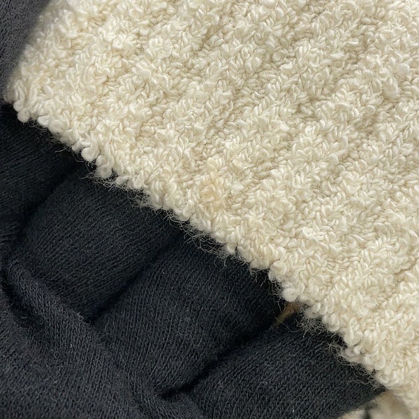 クリスチャン・ディオール ニット 千鳥格子 ツインセット アンサンブル レディースサイズ34 354W05AM324 トップス 白 黒