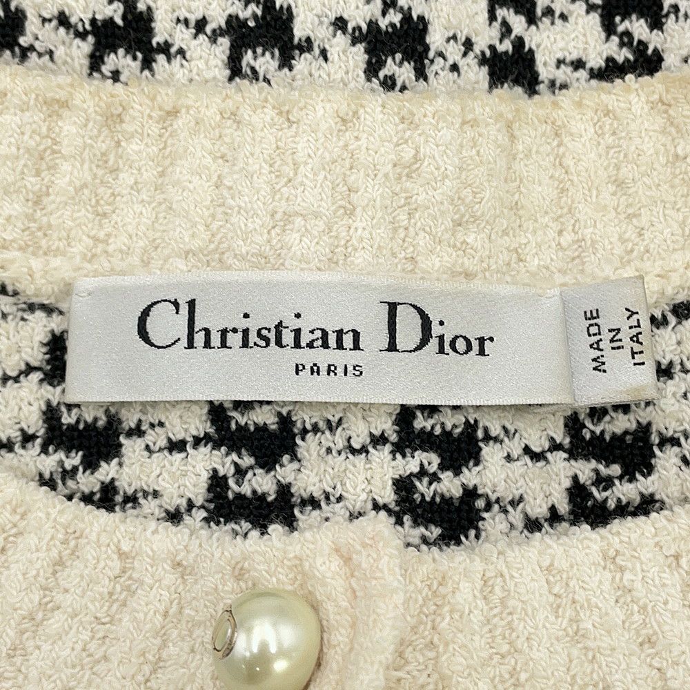 Dior 千鳥柄　アンサンブル　34 クリスチャン・ディオール ニット 千鳥格子 ツインセット アンサンブル