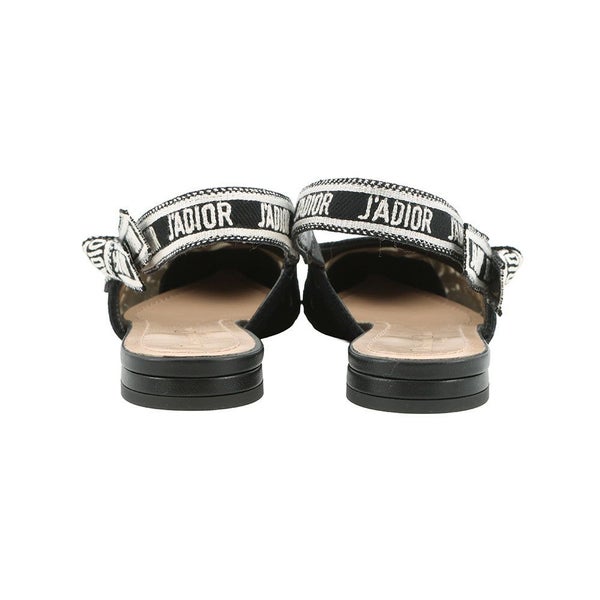 ディオール サンダル J'Adior スリングバックフラット レディースサイズ37 KDB745BMY Christian Dior 靴 黒