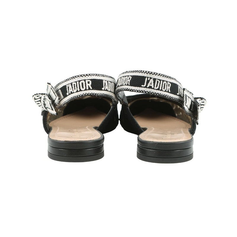 ディオール サンダル J'Adior スリングバックフラット レディースサイズ37 KDB745BMY Christian Dior 靴 黒