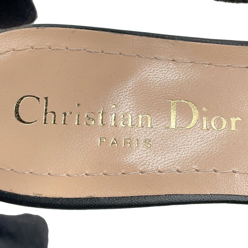 ディオール サンダル J'Adior スリングバックフラット レディースサイズ37 KDB745BMY Christian Dior 靴 黒