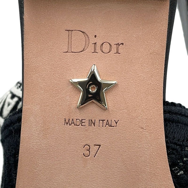 ディオール サンダル J'Adior スリングバックフラット レディースサイズ37 KDB745BMY Christian Dior 靴 黒
