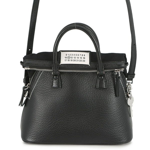 メゾンマルジェラ ハンドバッグ 5AC ミニ レザー キャンバス S56WG0082 Maison Margiela 2WAY 黒