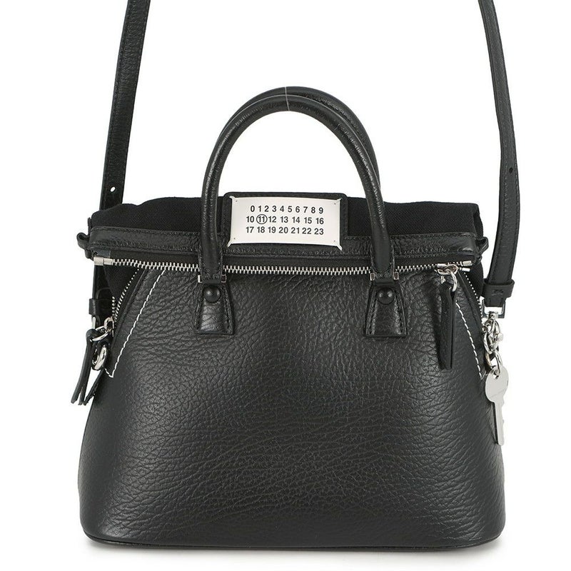 メゾンマルジェラ ハンドバッグ 5AC ミニ レザー キャンバス S56WG0082 Maison Margiela 2WAY 黒