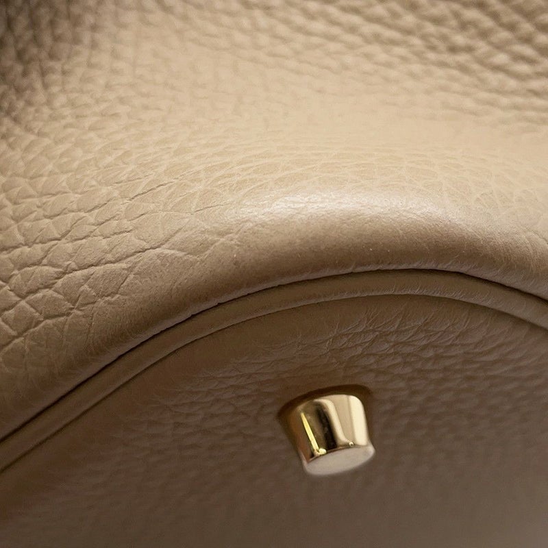 エルメス ハンドバッグ ピコタンロックMM ベージュマルファ/ゴールド金具 トリヨンクレマンス W刻印