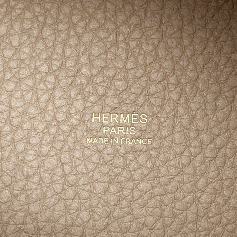 エルメス ハンドバッグ ピコタンロックMM ベージュマルファ/ゴールド金具 トリヨンクレマンス W刻印